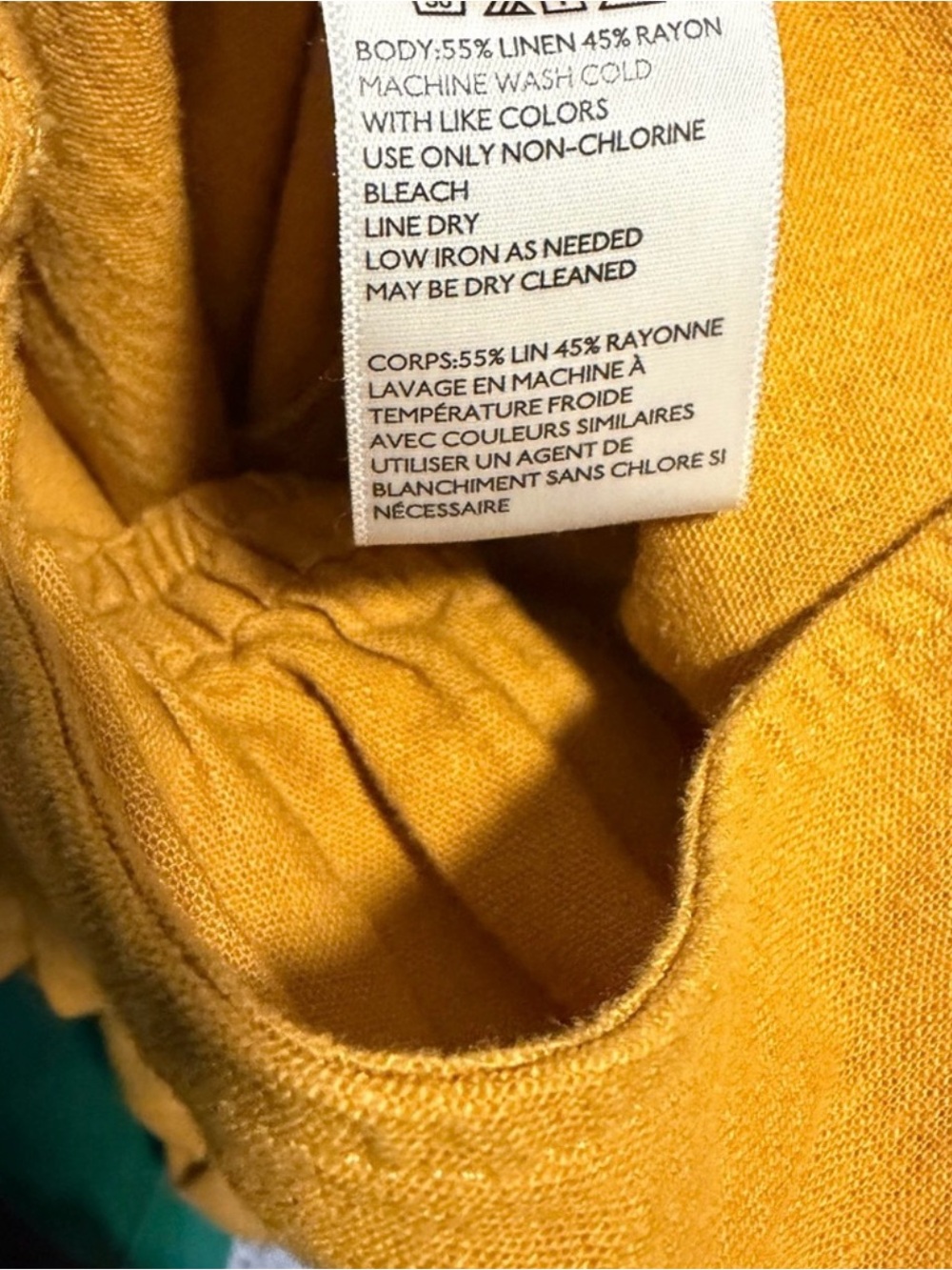 Urban Outfitters Mustard Yellow Linen Pleated Balloon Sleeve Jumpsuit - Picture 4 of 5